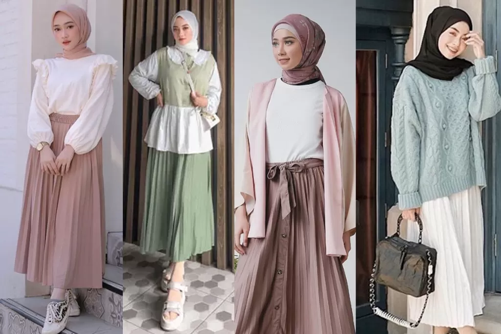 Mix and Match Rok Plisket: Dari Atasan Kaos hingga Blouse